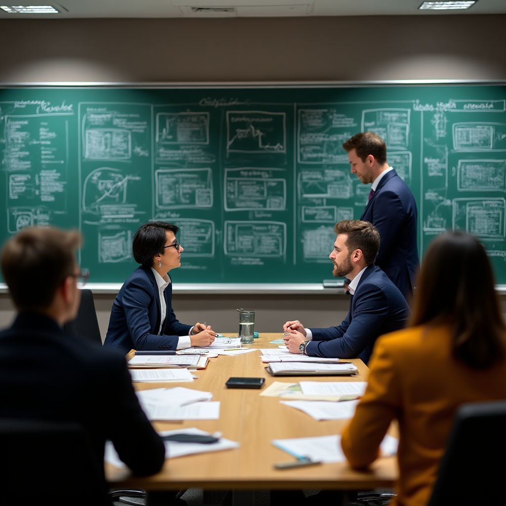 Equipo durante sesión de planificación estratégica